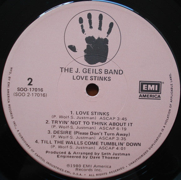 Geils, J. Band - Love Stinks (VG) (Vinyl LP)