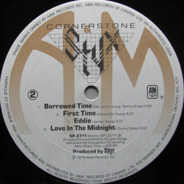 Styx - Cornerstone (Vinyl, VG) (Vinyl LP)