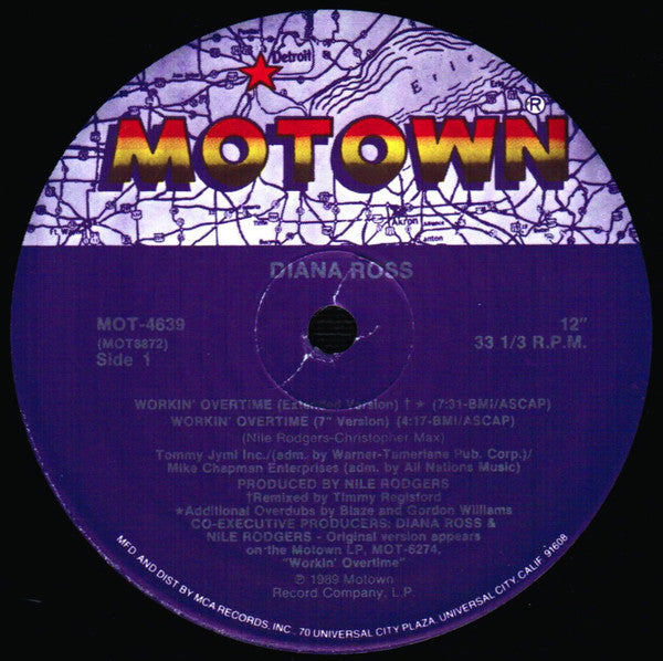 Ross, Diana - Workin' Overtime (VG) (Vinyl LP)