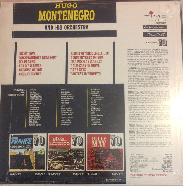 Montenegro, Hugo And His Orchestra - Process 70 (VG+) (Vinyl LP)