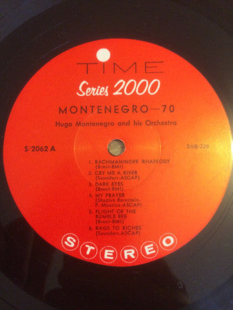 Montenegro, Hugo And His Orchestra - Process 70 (VG+) (Vinyl LP)
