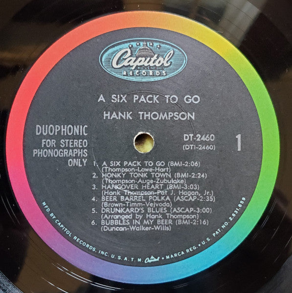 Thompson, Hank And His Brazos Valley Boys - A Six Pack To Go (VG) (Vinyl LP)