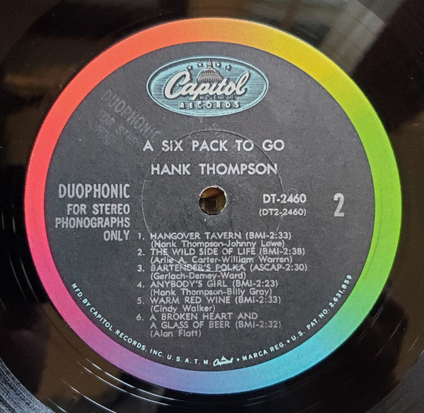 Thompson, Hank And His Brazos Valley Boys - A Six Pack To Go (VG) (Vinyl LP)