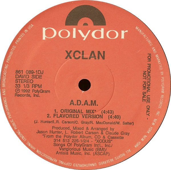X-Clan - A.D.A.M. / F.T.P. (VG+) (Vinyl LP)