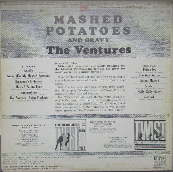 Ventures - Mashed Potatoes And Gravy (Vinyl, VG) (Vinyl LP)