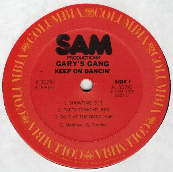 Gary's Gang - Keep On Dancin' (VG+) (Vinyl LP)