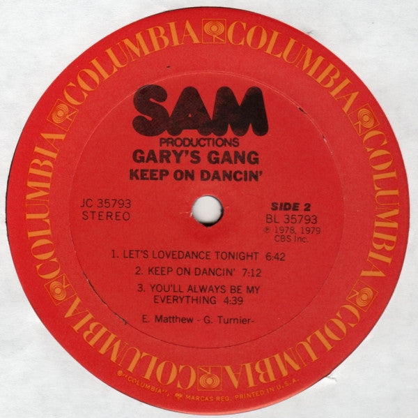 Gary's Gang - Keep On Dancin' (VG+) (Vinyl LP)