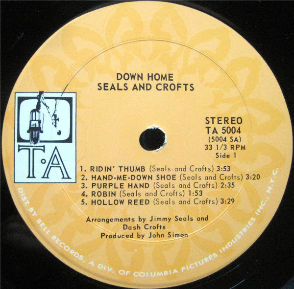 Seals & Crofts - Down Home (VG) (Vinyl LP)