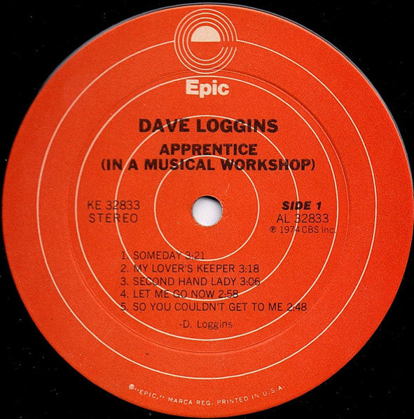Loggins, Dave - Apprentice (In A Musical Workshop) (VG+) (Vinyl LP)
