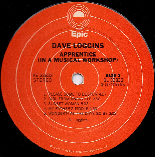 Loggins, Dave - Apprentice (In A Musical Workshop) (VG+) (Vinyl LP)
