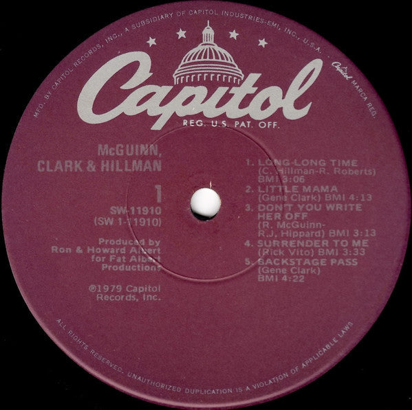 McGuinn, Clark & Hillman - McGuinn, Clark & Hillman (Vinyl, VG+) (Vinyl LP)