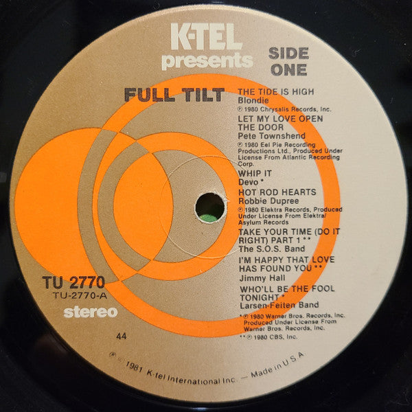 Various - Full Tilt (Vinyl, VG) (Vinyl LP)
