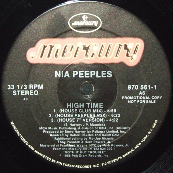 Peeples, Nia - High Time (NM or M-) (Vinyl LP)