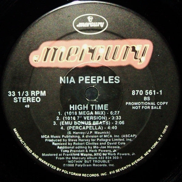 Peeples, Nia - High Time (NM or M-) (Vinyl LP)