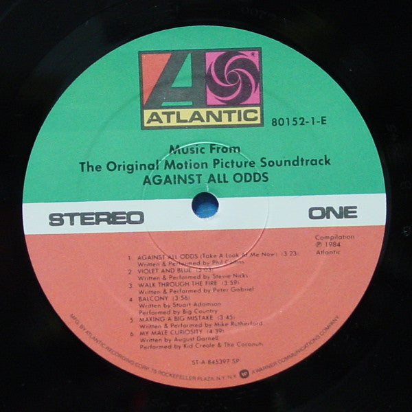 Against All Odds (Music From The Original Motion Picture Soundtrack) (VG+) (Vinyl LP)