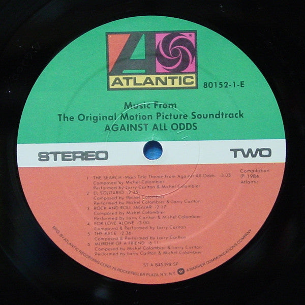 Against All Odds (Music From The Original Motion Picture Soundtrack) (VG+) (Vinyl LP)