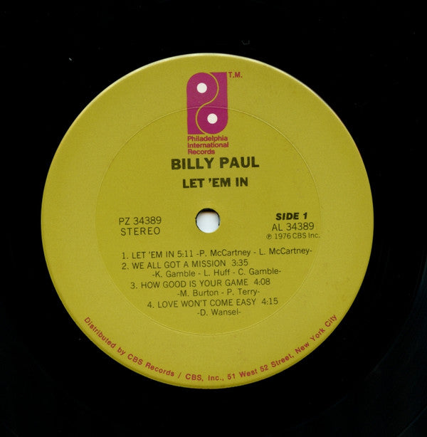 Paul, Billy - Let 'Em In (VG) (Vinyl LP)