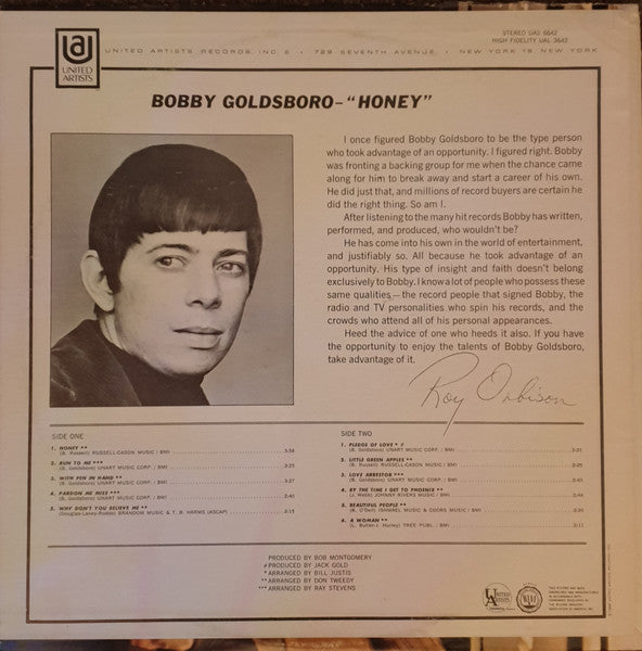 Goldsboro, Bobby - Honey (VG+) (Vinyl LP)