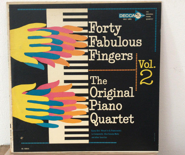 Original Piano Quartet - Forty Fabulous Fingers Vol. 2 (VG+) (Vinyl LP)
