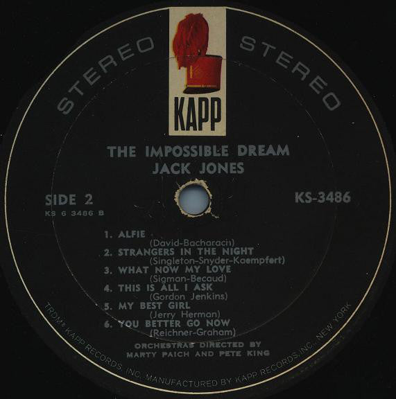 Jones, Jack - The Impossible Dream (VG+) (Vinyl LP)