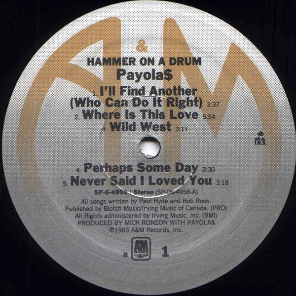 Payola$ - Hammer On A Drum (NM or M-) (Vinyl LP)