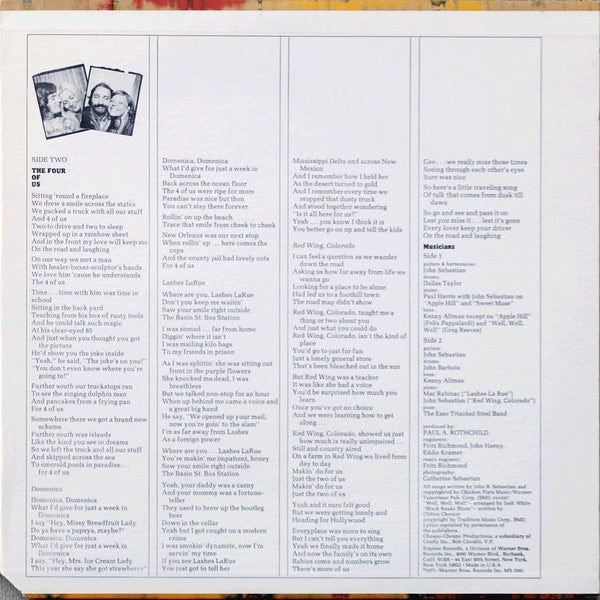 Sebastian, John - The Four Of Us (VG+) (Vinyl LP)