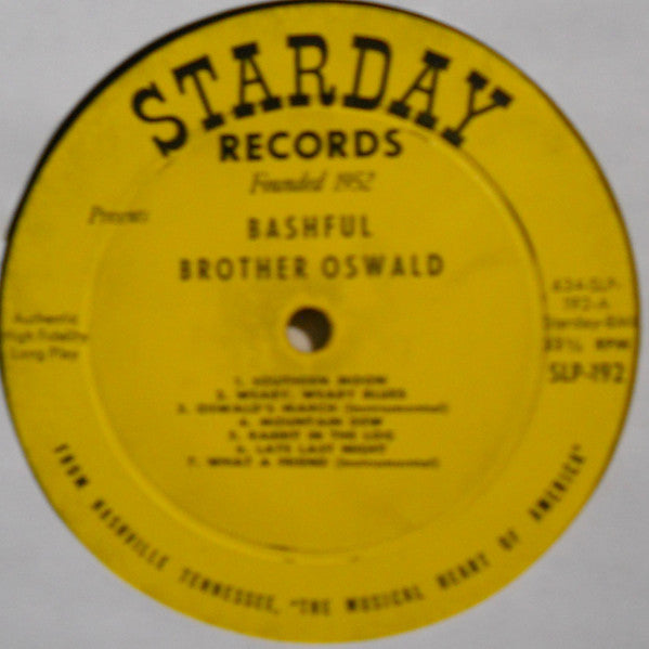 Bashful Brother Oswald - Celebrating 25 Years With Roy Acuff And The Smokey Mountain Boys On The Grand Ole Opry (Vinyl, VG+) (Vinyl LP)