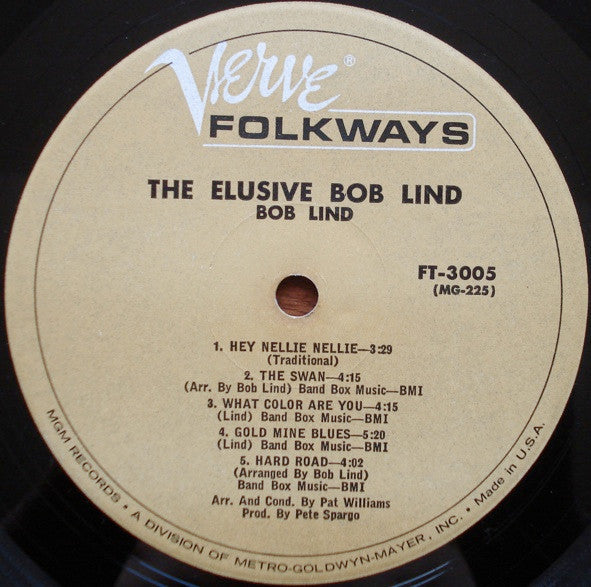 Lind, Bob - The Elusive Bob Lind (VG+) (Vinyl LP)