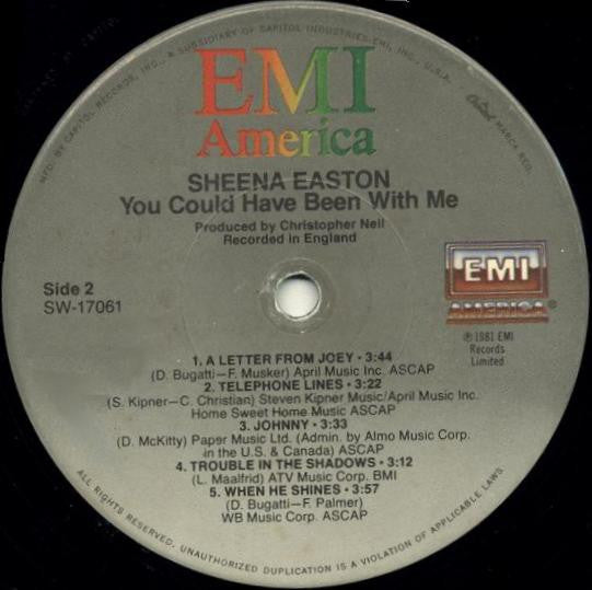 Easton, Sheena - You Could Have Been With Me (VG) (Vinyl LP)