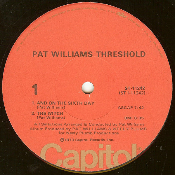 Williams, Pat - Threshold (VG) (Vinyl LP)