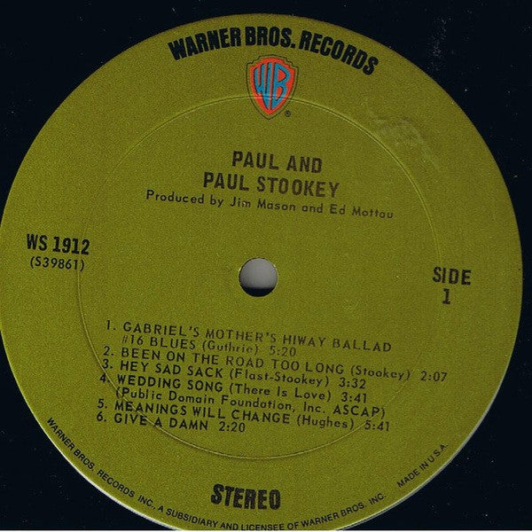 Stookey, Paul - Paul And (VG) (Vinyl LP)