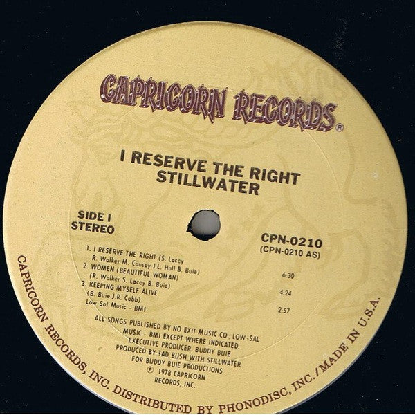Stillwater - I Reserve The Right! (VG+) (Vinyl LP)