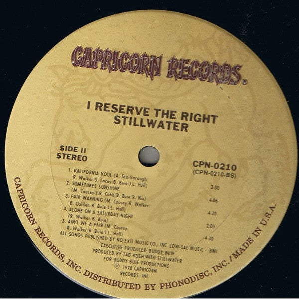 Stillwater - I Reserve The Right! (VG+) (Vinyl LP)
