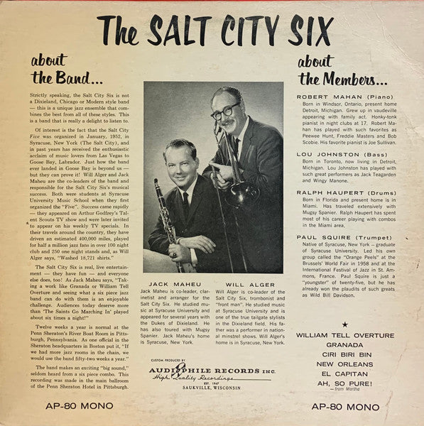Salt City Six - Salt City Six Plays the Classics in Dixieland (VG) (Vinyl LP)