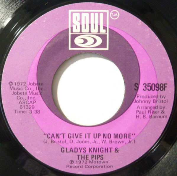 Knight, Gladys And The Pips - Neither One Of Us (Wants To Be The First To Say Goodbye) / Can't Give It Up No More (VG) (Vinyl LP)