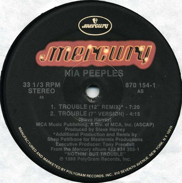 Peeples, Nia - Trouble (VG+) (Vinyl LP)