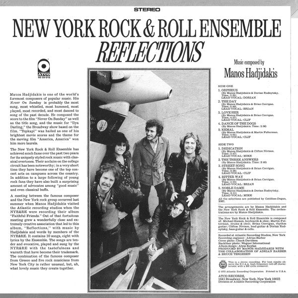 New York Rock Ensemble - Reflections (VG+) (Vinyl LP)