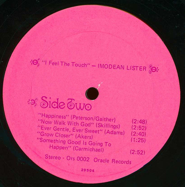 Lister, Imodean - I Feel The Touch (VG) (Vinyl LP)