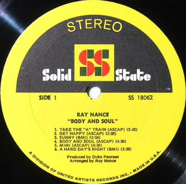 Nance, Ray - Body And Soul (VG+) (Vinyl LP)