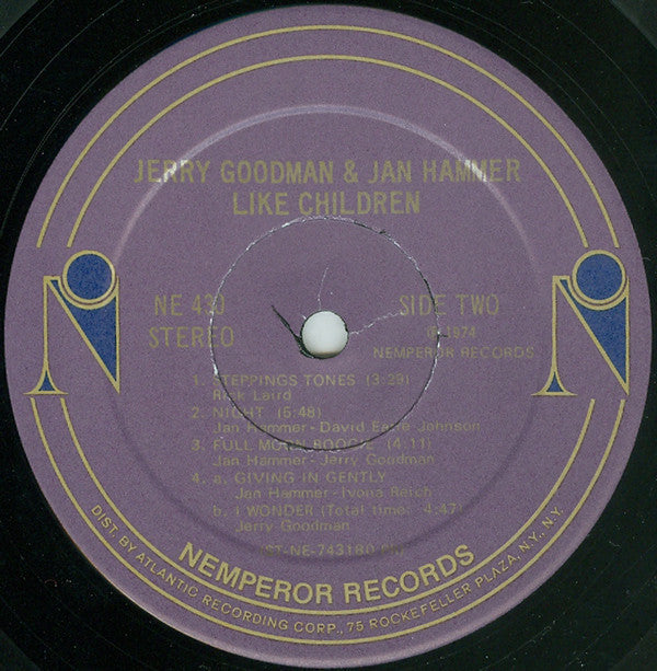 Goodman, Jerry & Jan Hammer - Like Children (VG) (Vinyl LP)