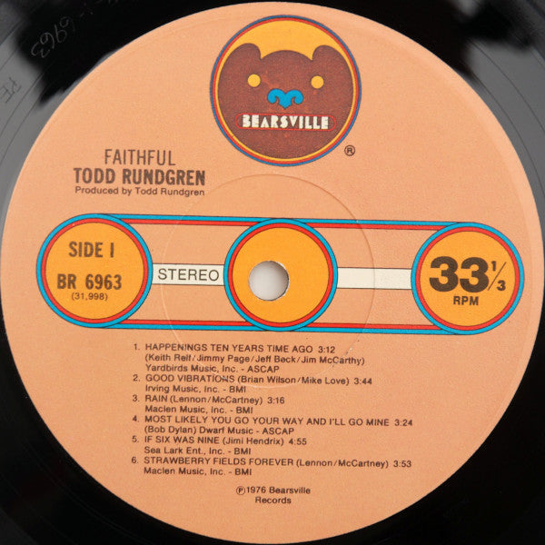 Rundgren, Todd - Faithful (VG) (Vinyl LP)