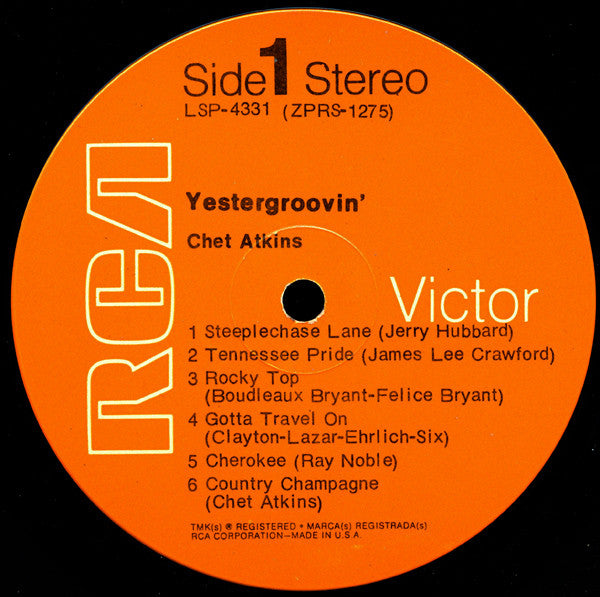 Atkins, Chet - Yestergroovin' (Vinyl, VG) (Vinyl LP)