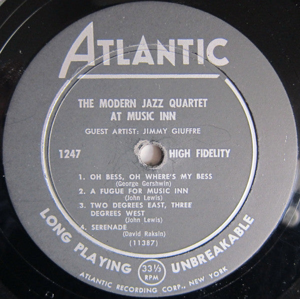 Modern Jazz Quartet Guest Artist: Jimmy Giuffre - The Modern Jazz Quartet At Music Inn (Vinyl, VG) (Vinyl LP)