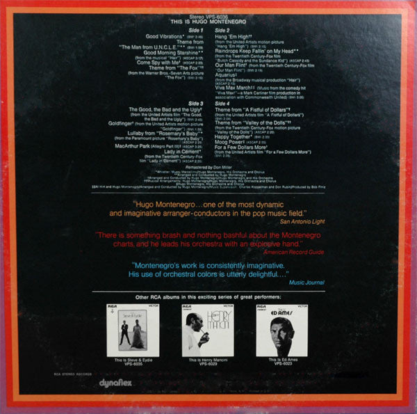 Montenegro, Hugo - This Is Hugo Montenegro (VG) (Vinyl LP)