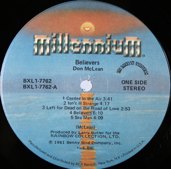 McLean, Don - Believers (VG+) (Vinyl LP)