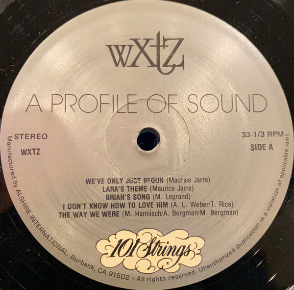 101 Strings - WXTZ  FM 103 A Profile Of Sound (VG+) (Vinyl LP)