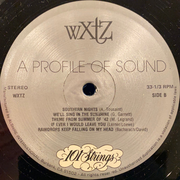 101 Strings - WXTZ  FM 103 A Profile Of Sound (M) (Vinyl LP)