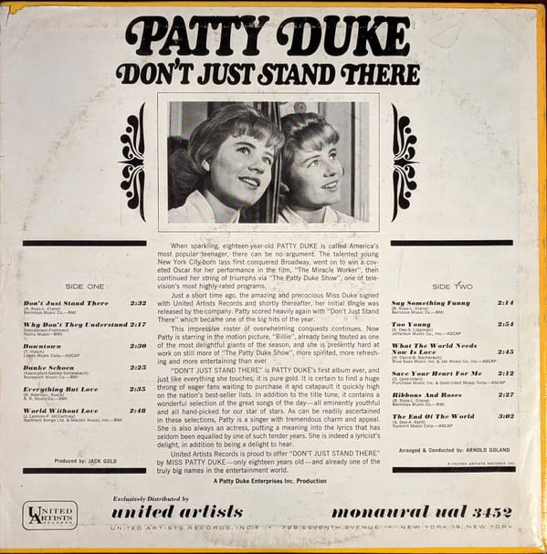Duke, Patty - Don't Just Stand There (VG+) (Vinyl LP)