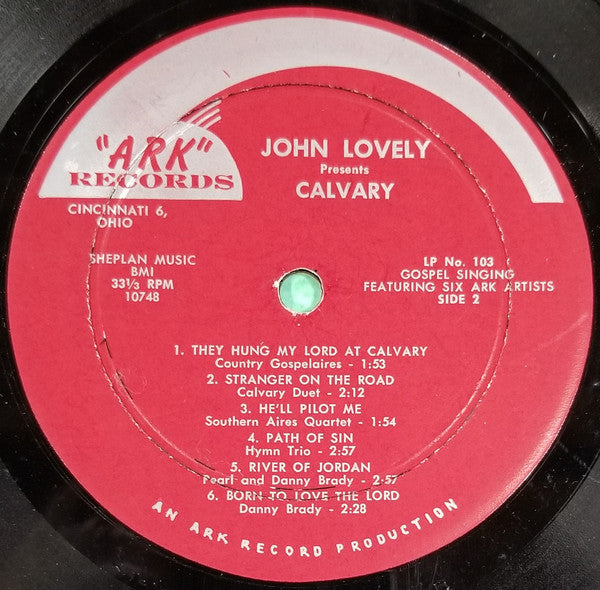 Various - John Lovely Presents Calvary (VG) (Vinyl LP)