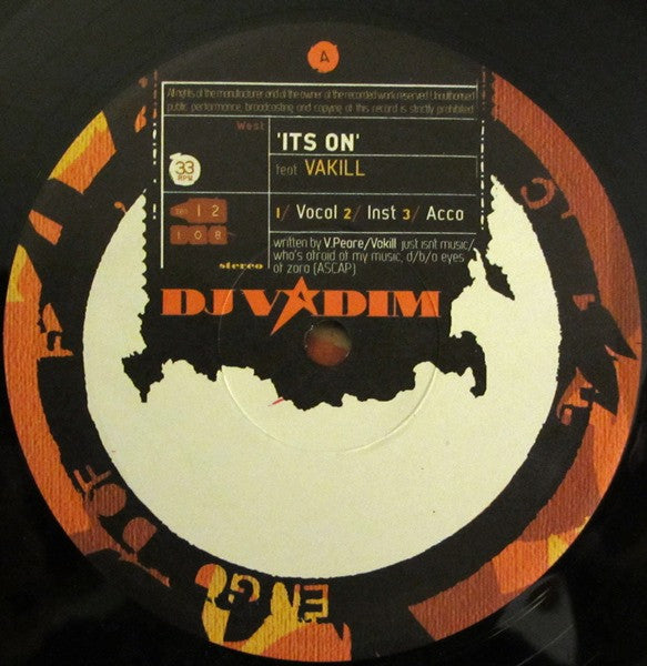 DJ Vadim - It's On / Up To Jah (VG+) (Vinyl LP)
